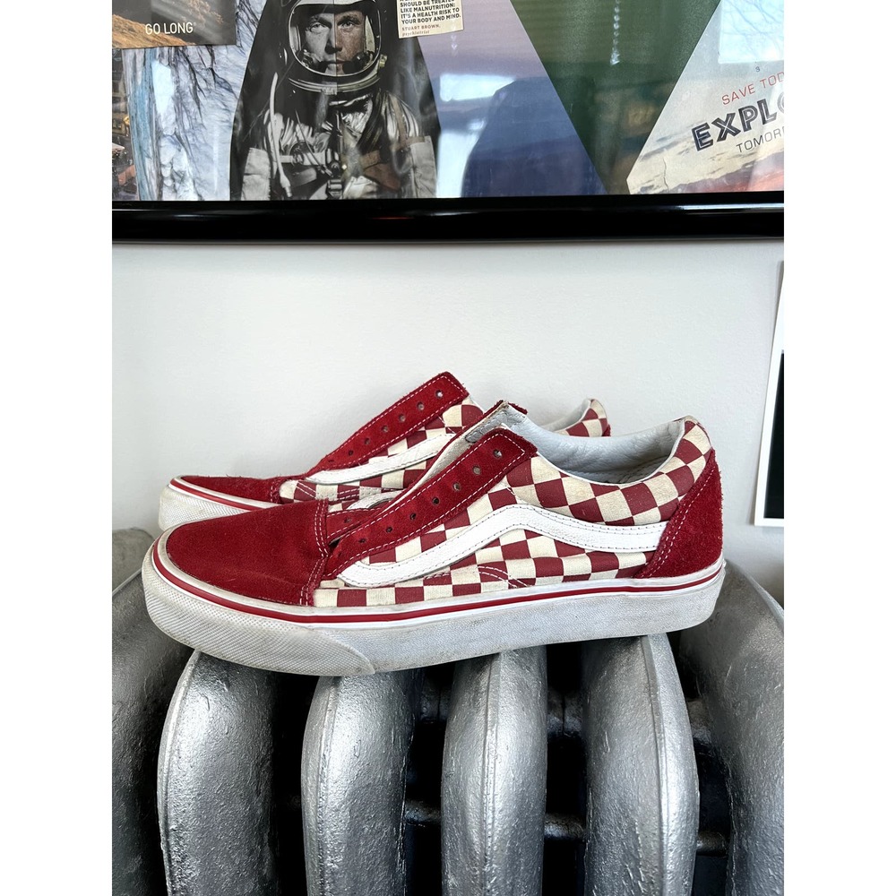 Vans Primary Check Old Skool Skate Shoe Size 8.5 Women/7 Men